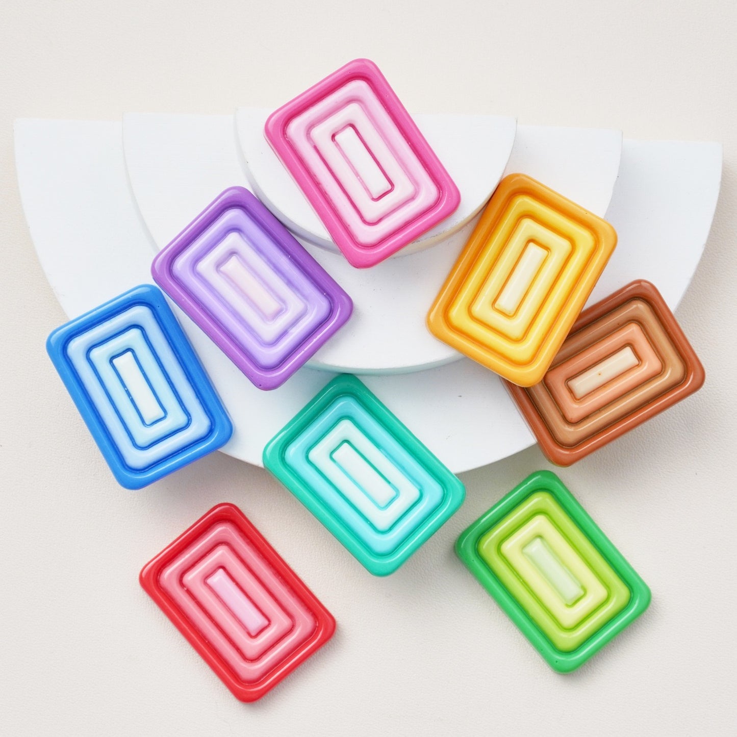 #B11 Small Size Gradient Color Rectangle-shaped Board Multiple Colors Mix