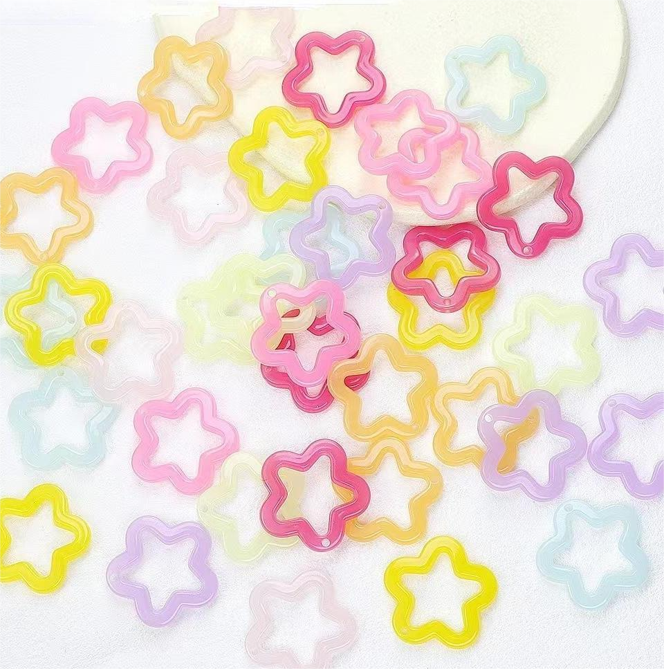 Small Jelly Colorful Star Pendent