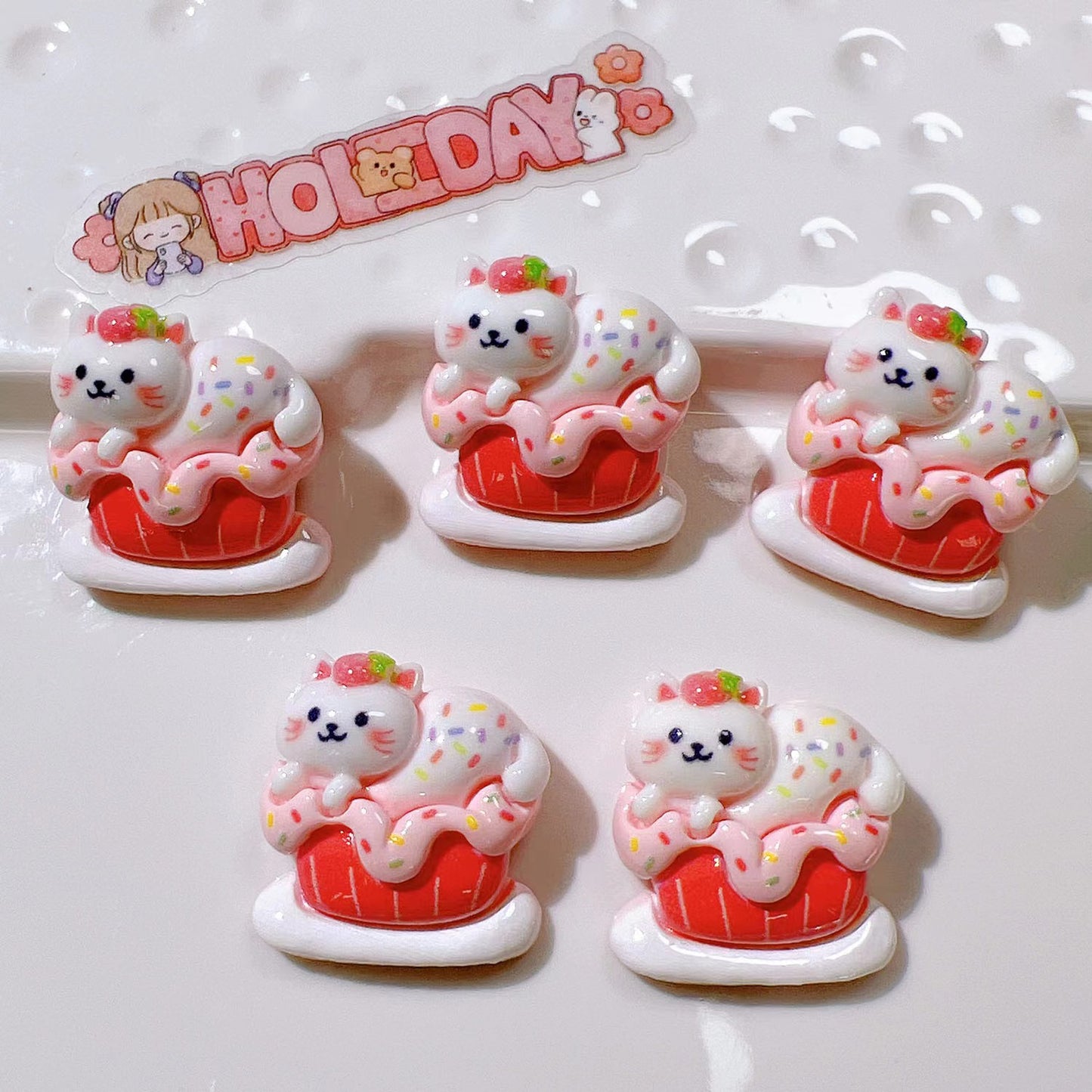 #A001 Cat Cake Charm