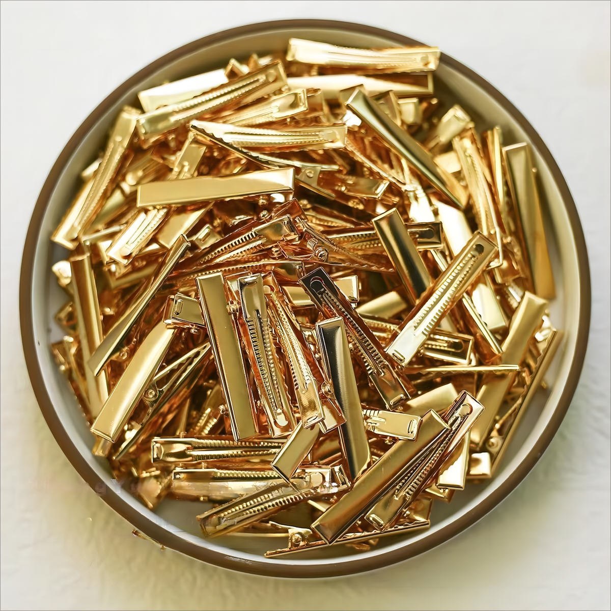 4.1cm Golden Metal Hairclip