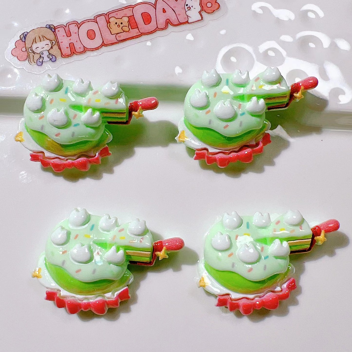 #A001 Cat Cake Charm