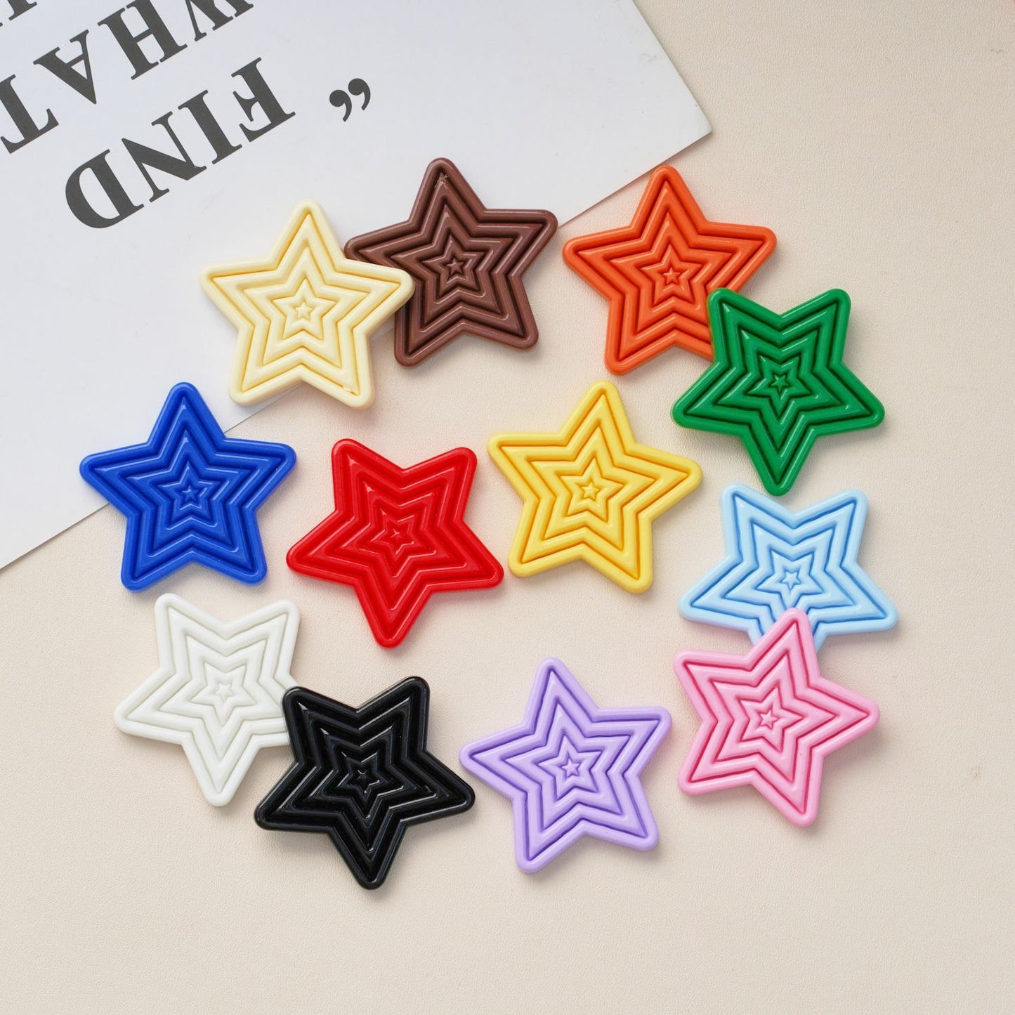 #B05 Solid Color Star-shaped Board Multiple Colors Mix