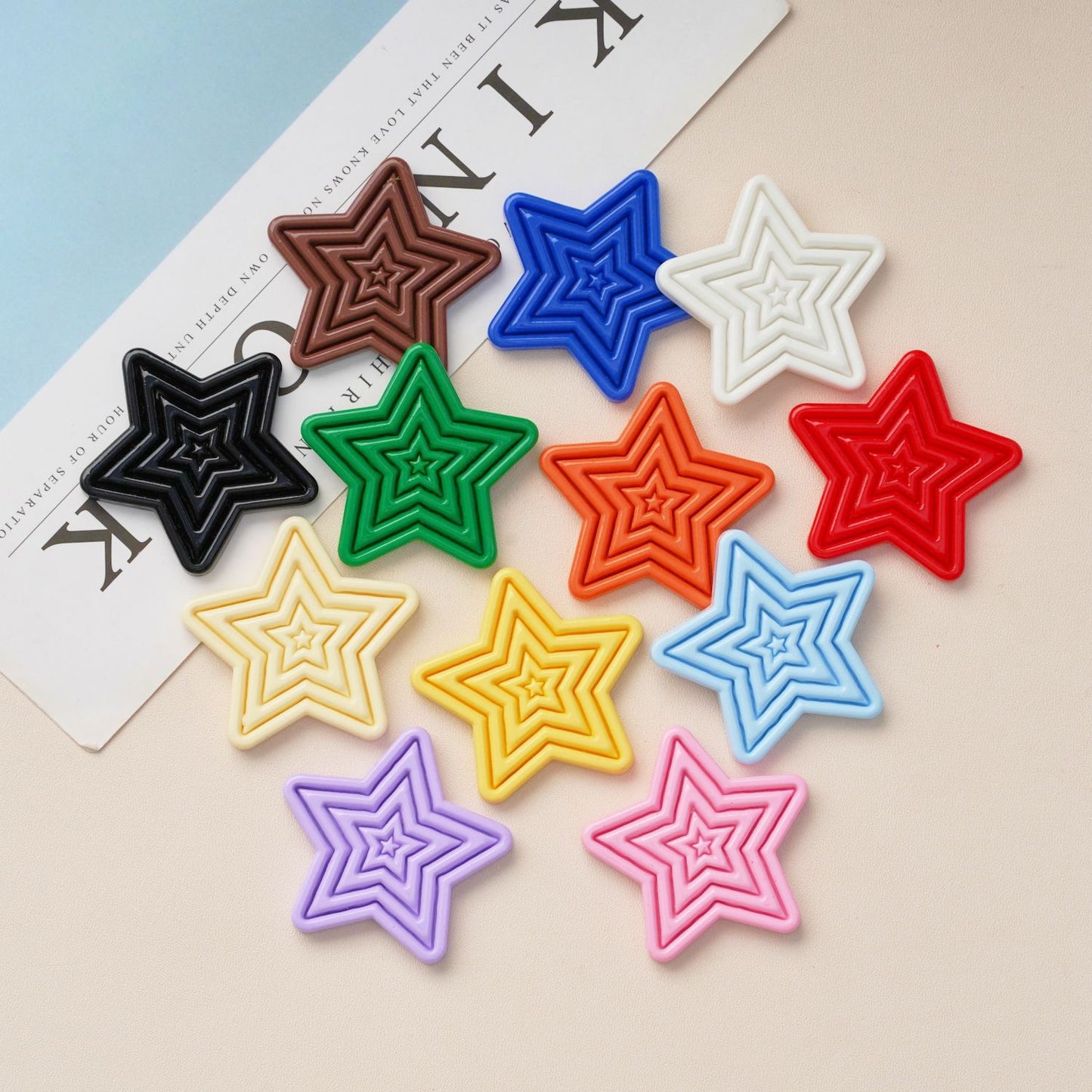 #B05 Solid Color Star-shaped Board Multiple Colors Mix