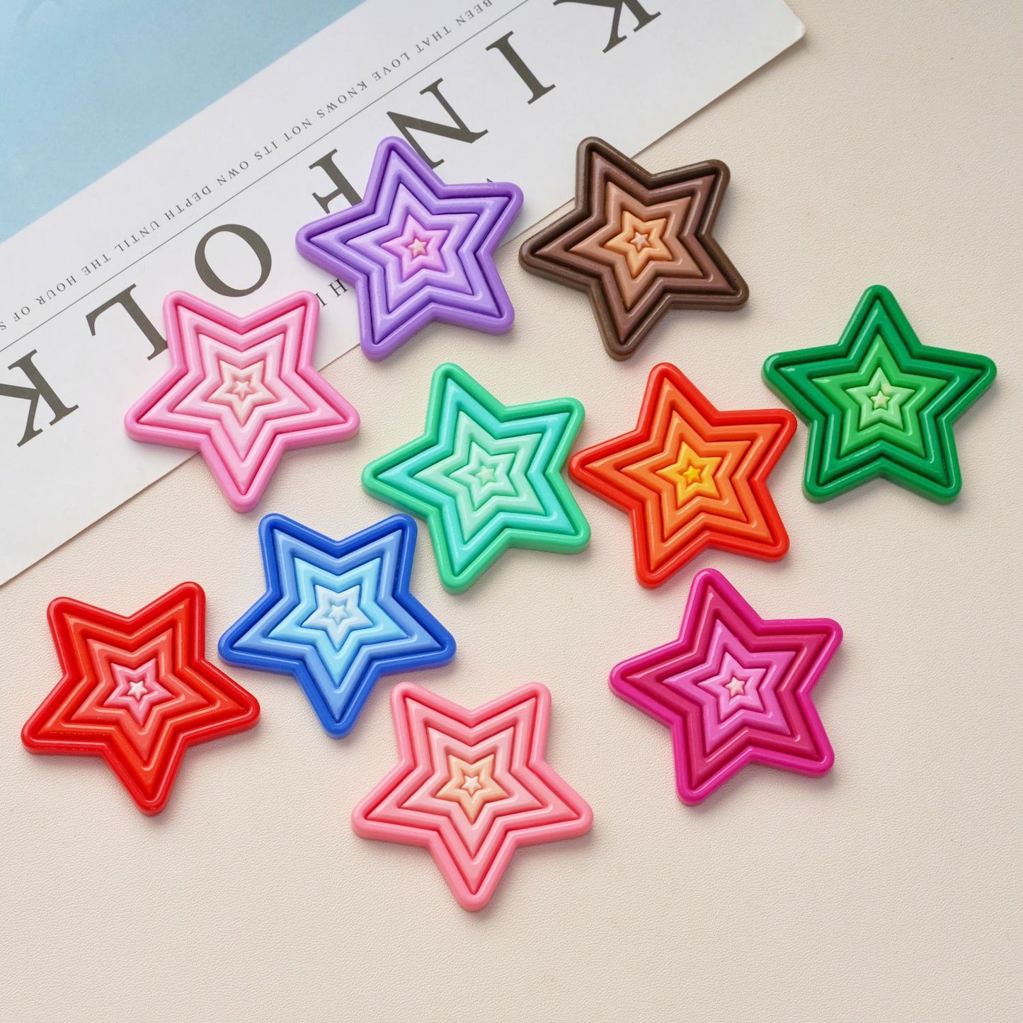 #B06 Gradient Color Star-shaped Board Multiple Colors Mix