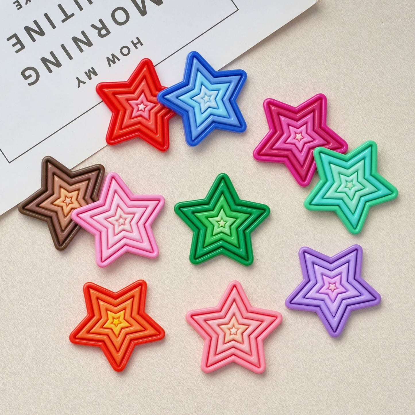 #B06 Gradient Color Star-shaped Board Multiple Colors Mix