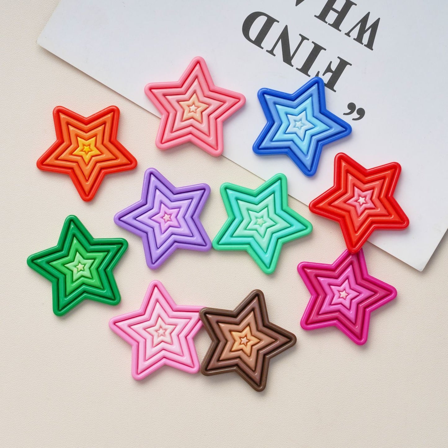 #B06 Gradient Color Star-shaped Board Multiple Colors Mix