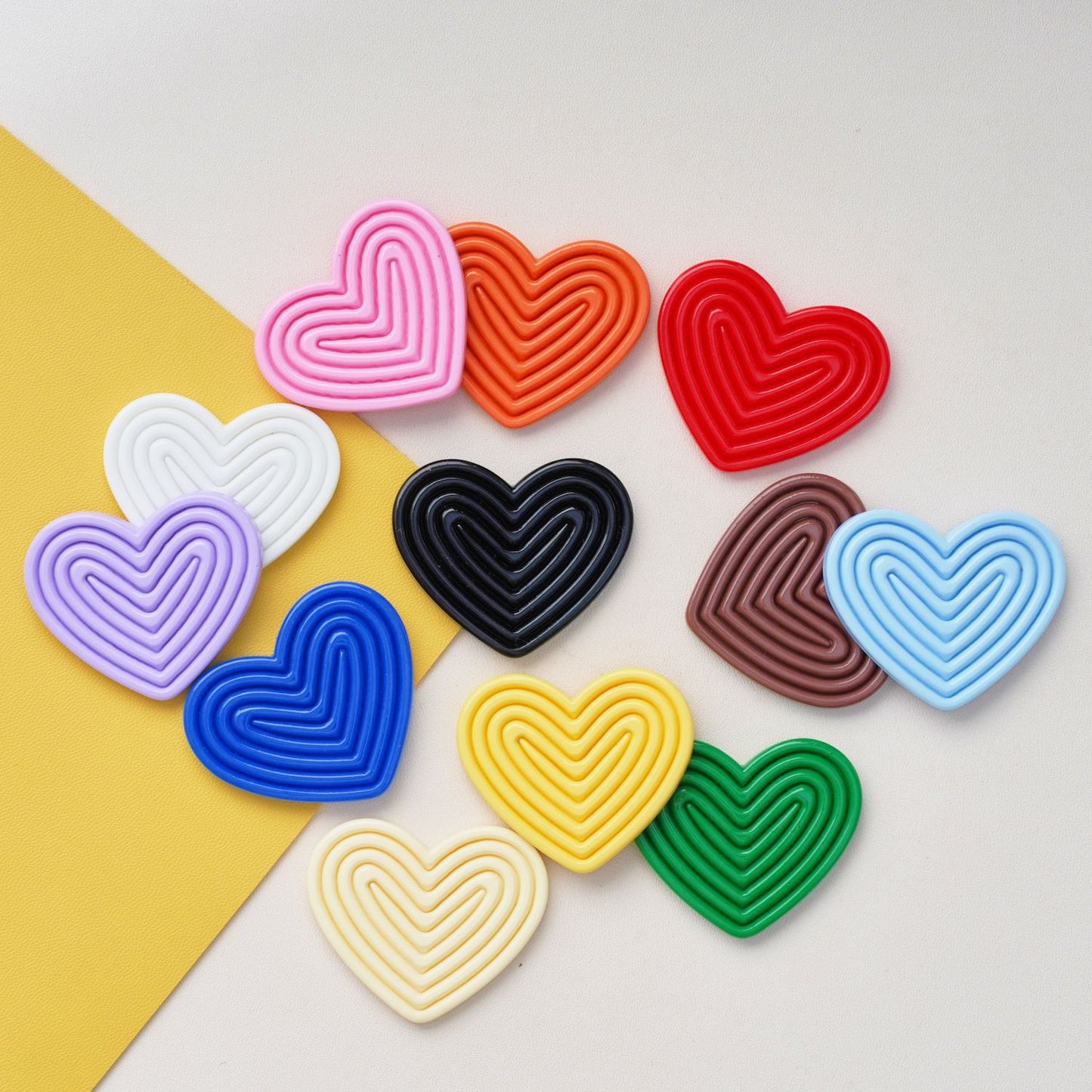 #B07 Solid Color Heart-shaped Board Multiple Colors Mix