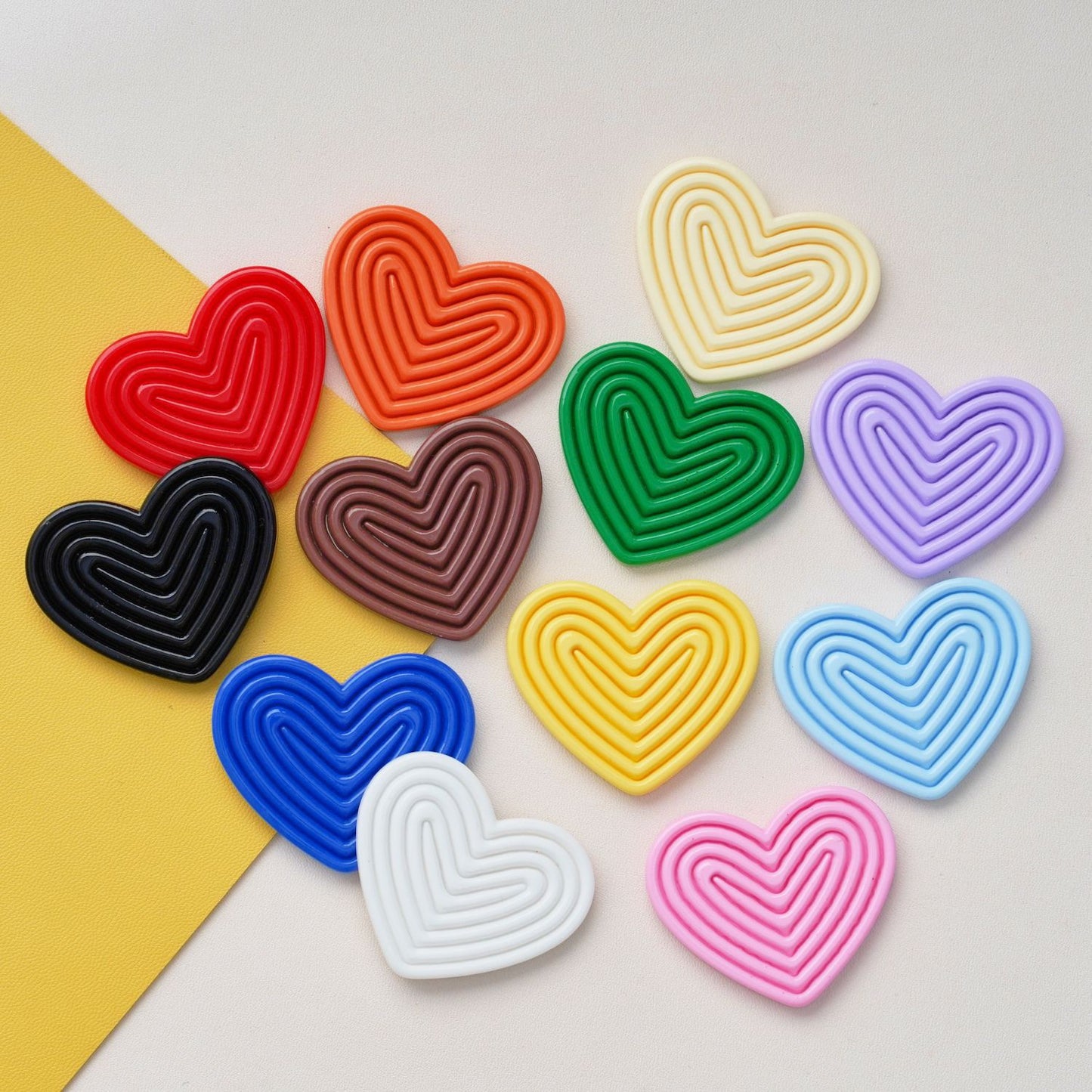 #B07 Solid Color Heart-shaped Board Multiple Colors Mix