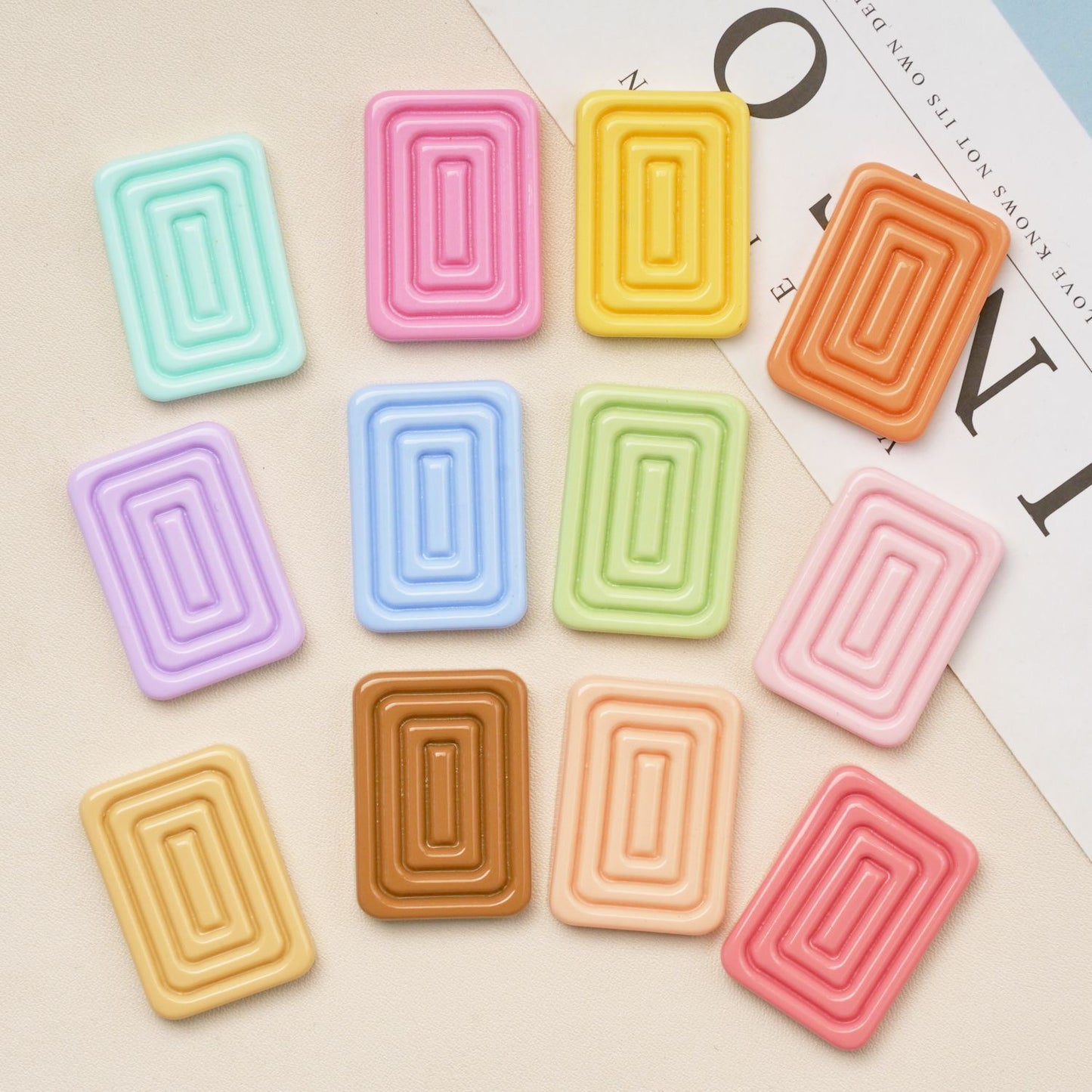 #B10 Small Size Solid Color Rectangle-shaped Board Multiple Colors Mix