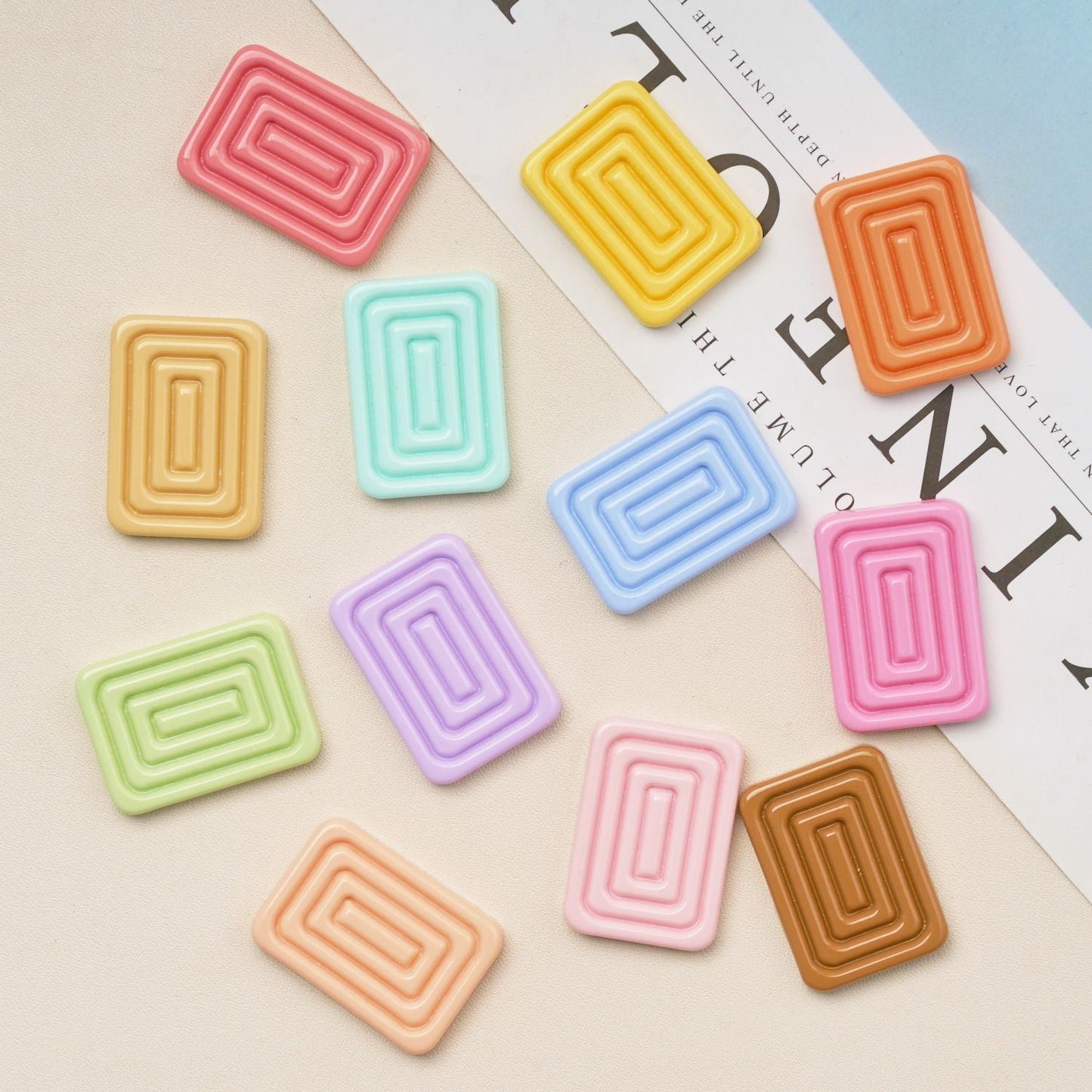 #B10 Small Size Solid Color Rectangle-shaped Board Multiple Colors Mix