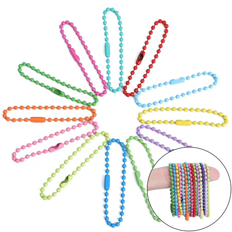 DIY Colorful Gooey Disc Bead Chain with Detachable Keychain