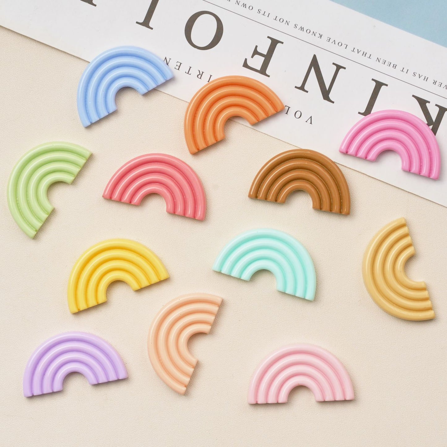 #B17 Small Size Solid Color Rainbow-shaped Board Multiple Colors Mix