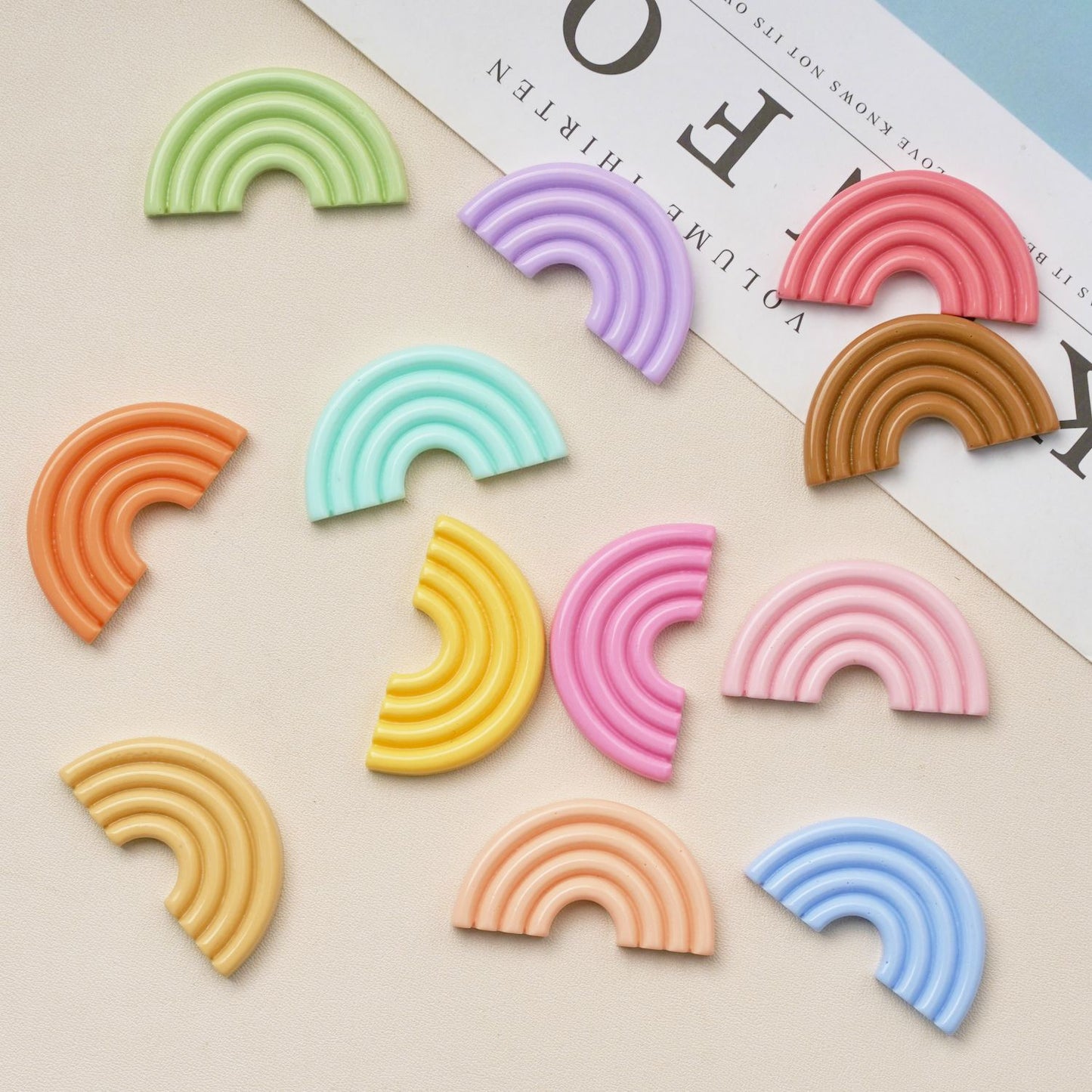 #B17 Small Size Solid Color Rainbow-shaped Board Multiple Colors Mix