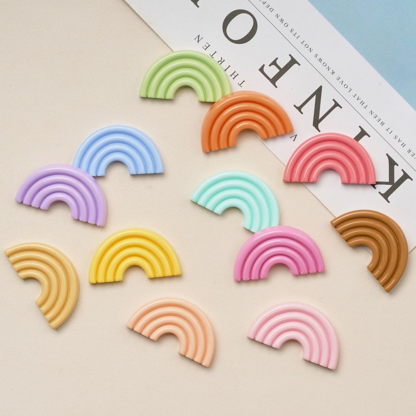 #B17 Small Size Solid Color Rainbow-shaped Board Multiple Colors Mix