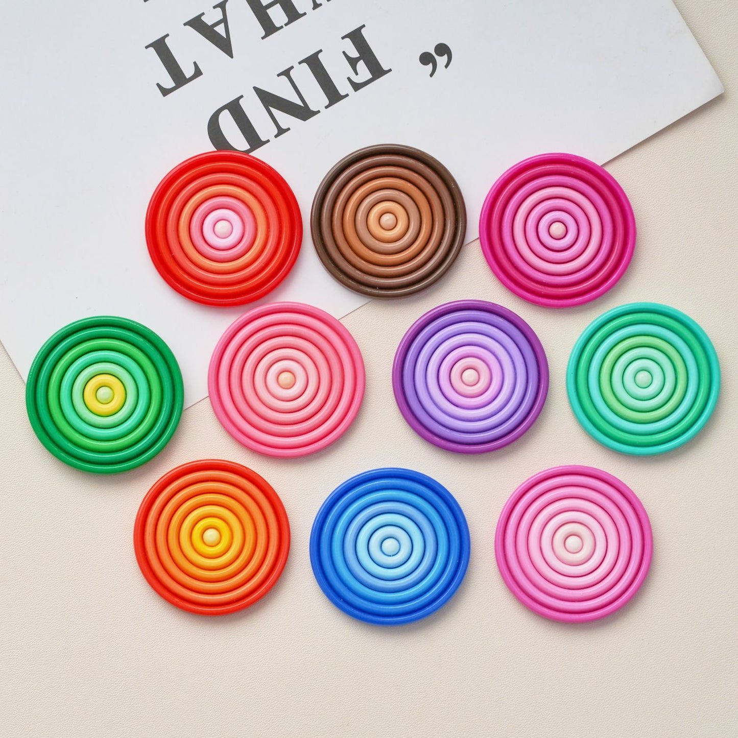 #B12 Gradient Color Round-shaped Board Multiple Colors Mix