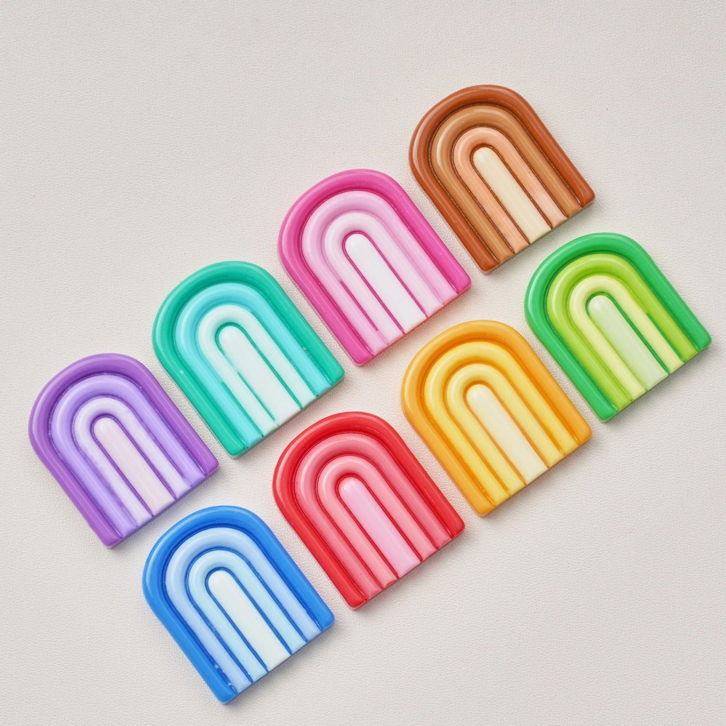 #B04 Small Size Rainbow Color Door-shaped Board Multiple Colors Mix