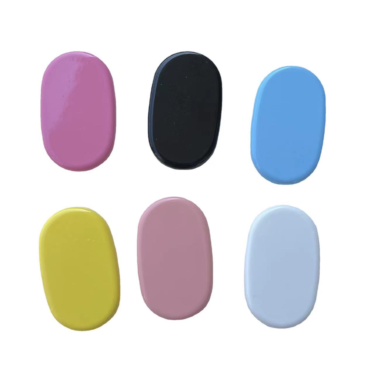 4cm Solid Color Resin Oval Base for Hairclip