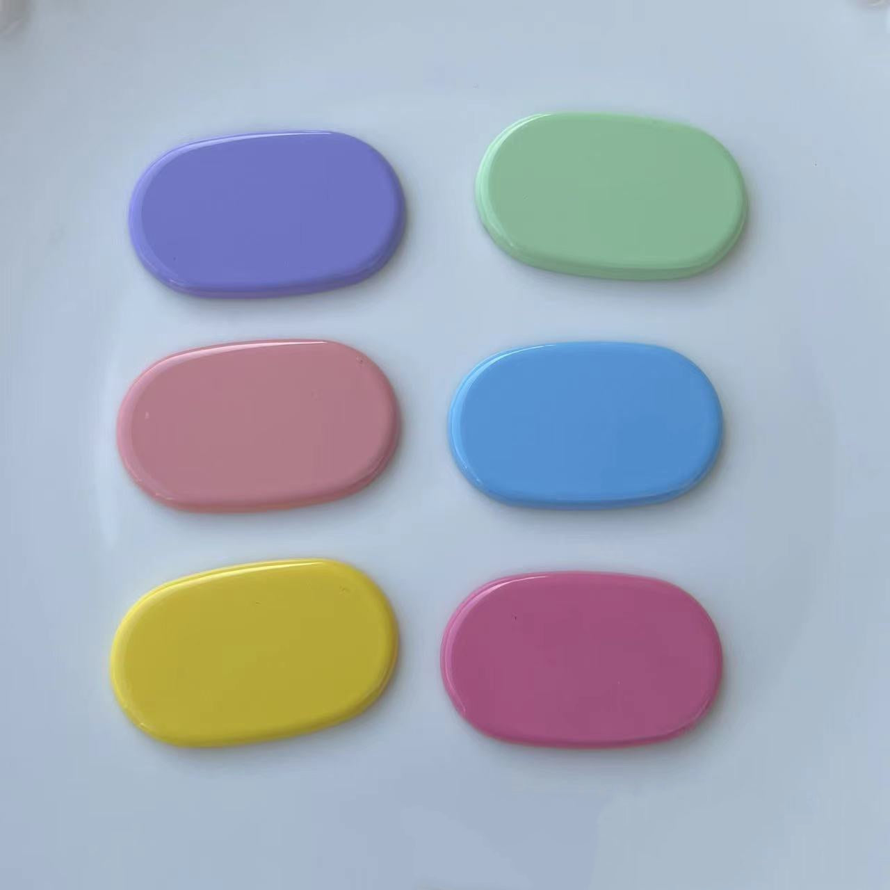 4cm Solid Color Resin Oval Base for Hairclip