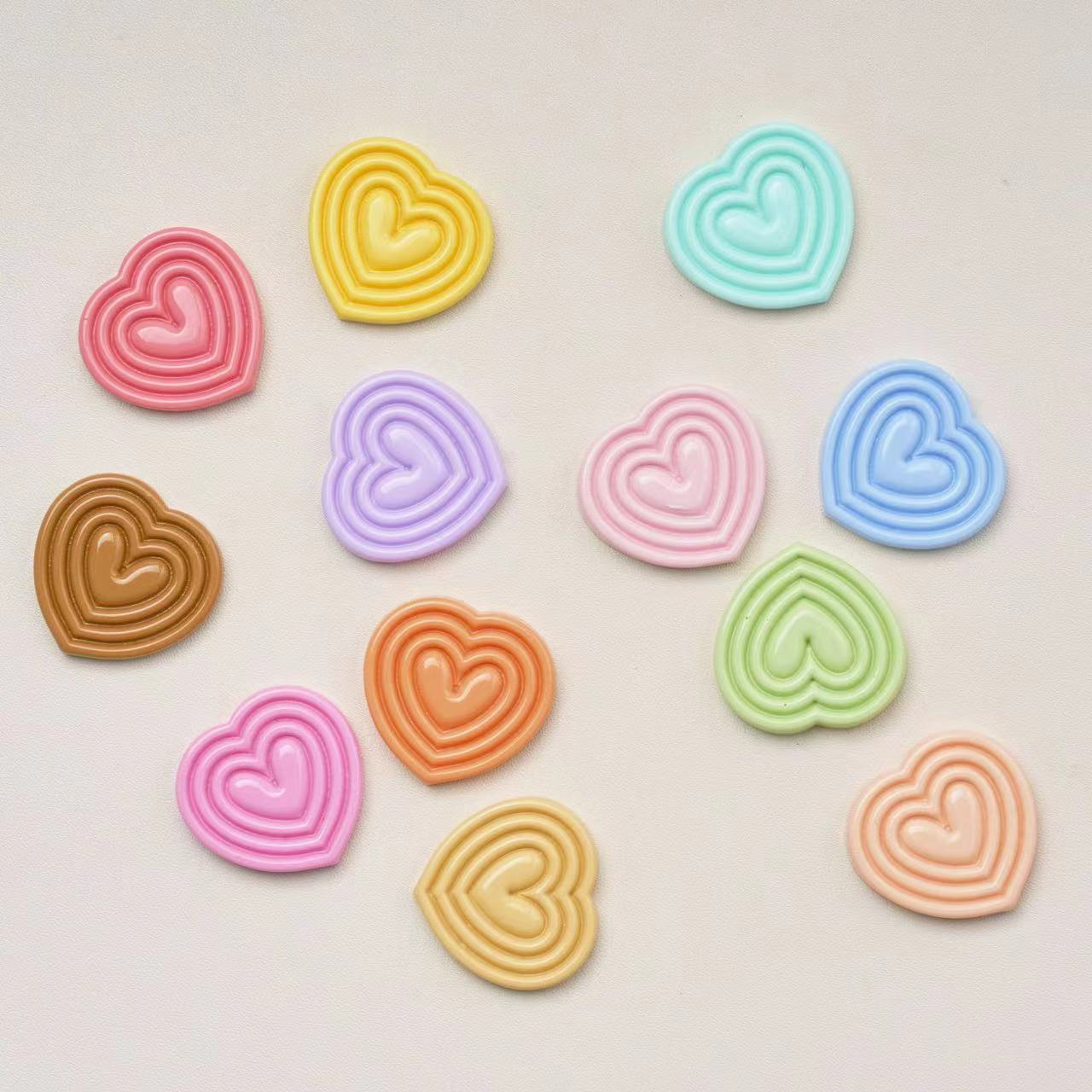 #B26 Small Size Solid Color Heart-shaped Board Multiple Colors Mix