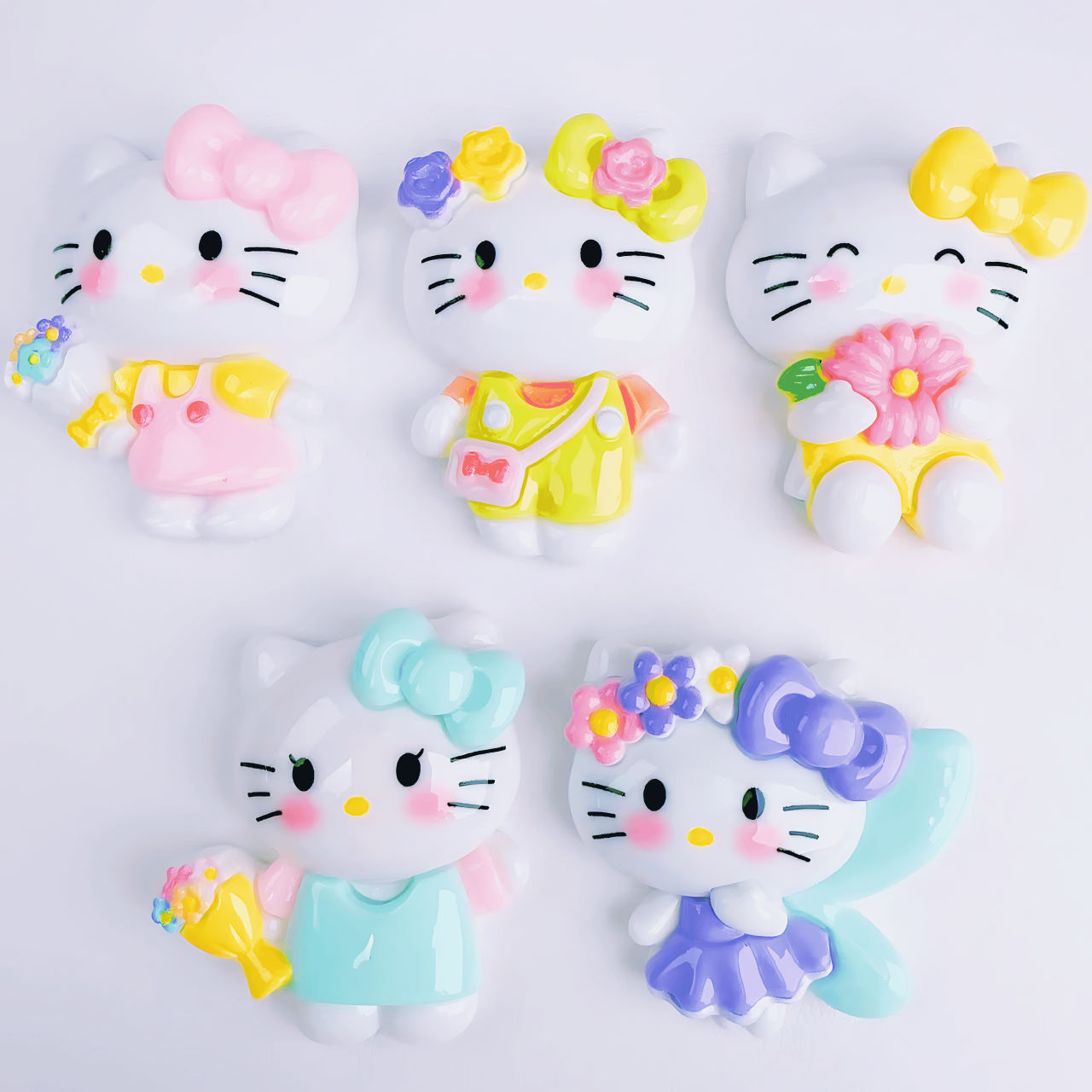 LG101 Big Size Cartoon Cat Charm Set