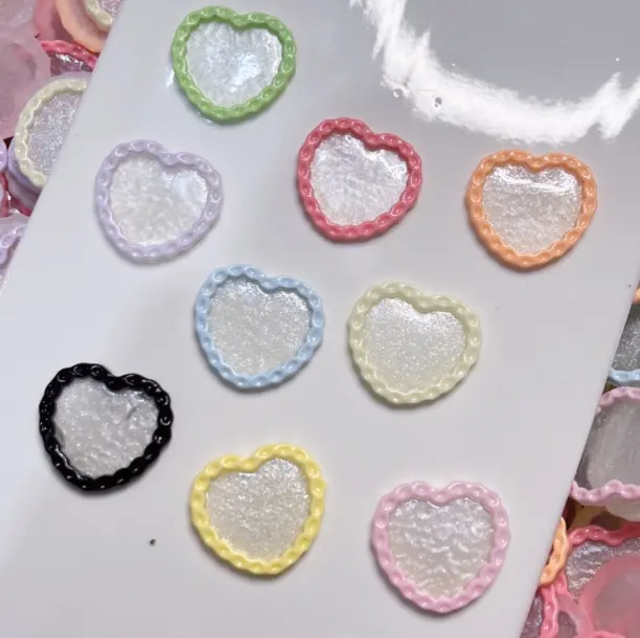 Small Size Heart Shaped Base Tray for Hairclip