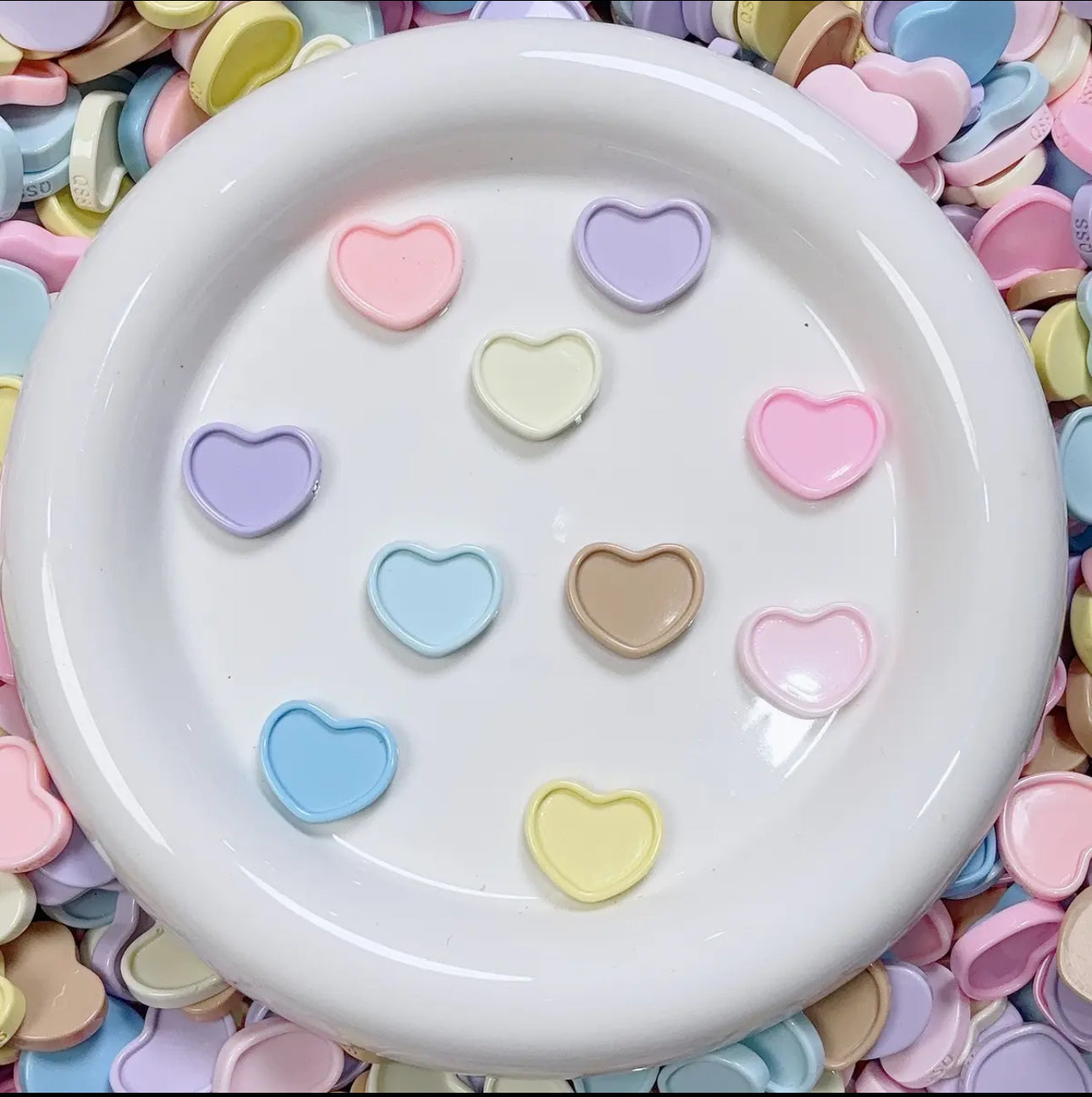 Small Size Heart Shaped Base Tray for Hairclip