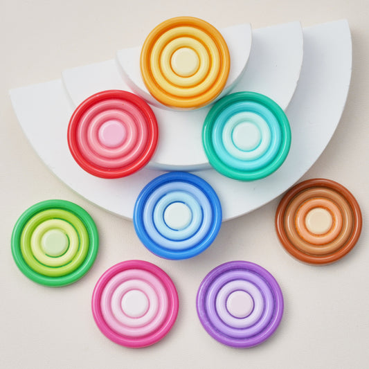 #B14 Small Size Rainbow Color Round-shaped Board Multiple Colors Mix