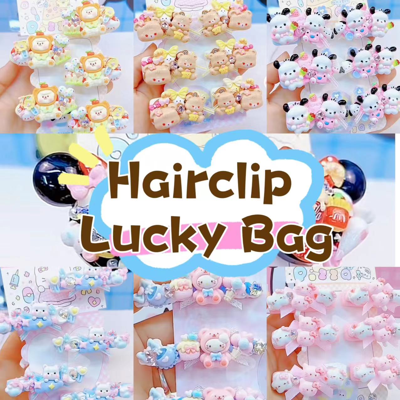 Homemade Hairclip Lucky Bag