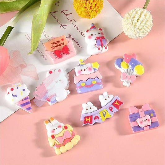 #A003 Bunny Happy Birthday Set