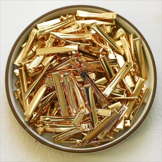4.1cm Golden Metal Hairclip